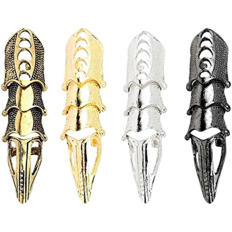 1Pcs Retro Knuckle Nails Bendable Finger Alloy Ring Men Women Jewelry Gift