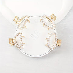 Faux Pearl Hollow Hair Claw Side Clip Set Women Hair Accessories