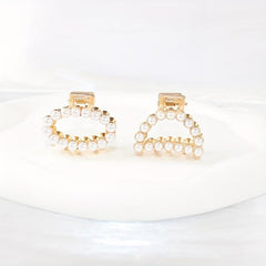 Faux Pearl Hollow Hair Claw Side Clip Set Women Hair Accessories