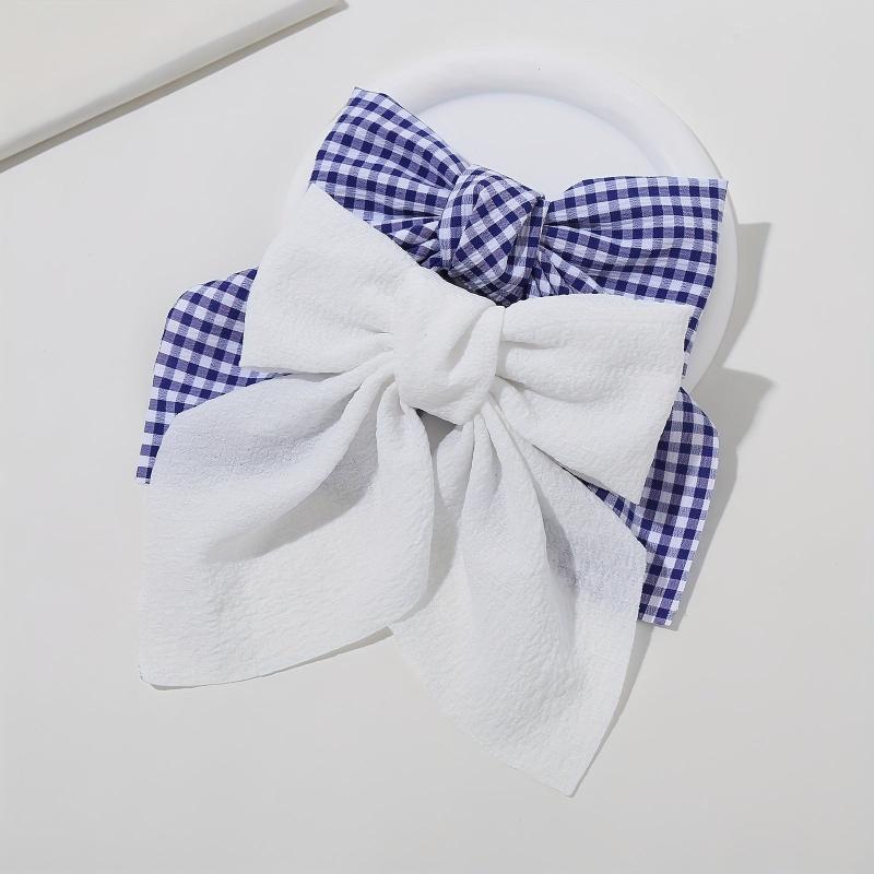 2pcs Bow Decor Hair Clip French Barrette Minimalist Headwear