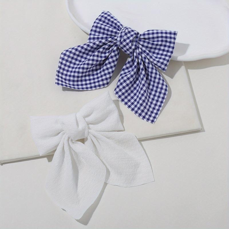 2pcs Bow Decor Hair Clip French Barrette Minimalist Headwear