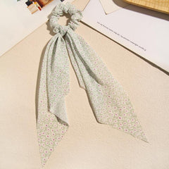 4pcs Vintage Floral Elastic Hair Ties