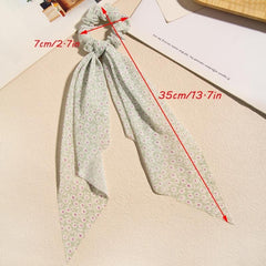 4pcs Vintage Floral Elastic Hair Ties