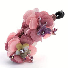 Boho Flower Hair Claw Clip Resin Banana Clip Strong Hold Ponytail Holder