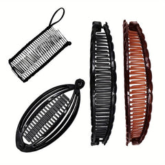 Leopard Pattern Hair Comb Ponytail Holder Hair Claw