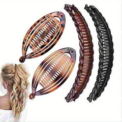 Leopard Pattern Hair Comb Ponytail Holder Hair Claw