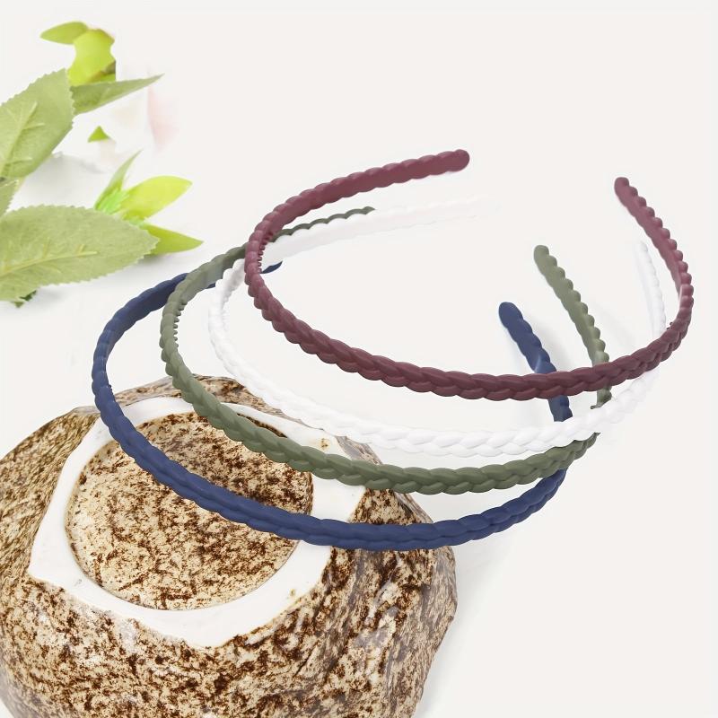 6pcs Solid Head Hoop Wash Face Spa Headband Hair Accessories for Women