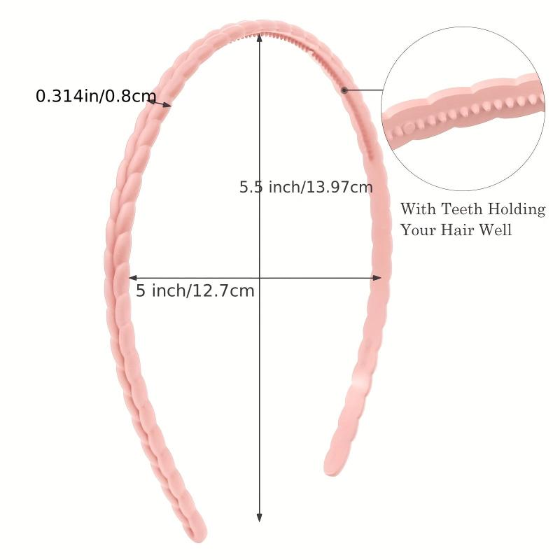 6pcs Solid Head Hoop Wash Face Spa Headband Hair Accessories for Women