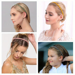 6pcs Solid Head Hoop Wash Face Spa Headband Hair Accessories for Women