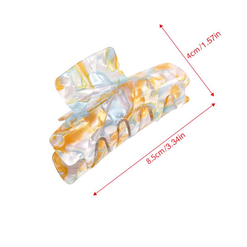 Vintage Acetate Hair Claw Large Square Hair Clip Back Of Head 1pc