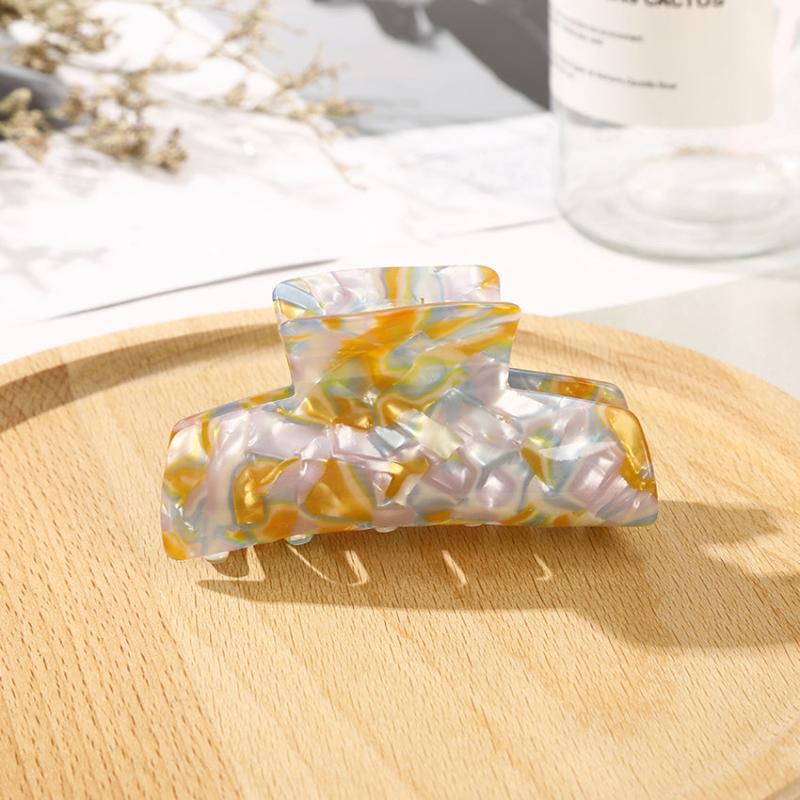 Vintage Acetate Hair Claw Large Square Hair Clip Back Of Head 1pc