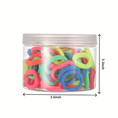 50 Pcs Ponytail Hair Ties High Elasticity Hair Accessory for Kids