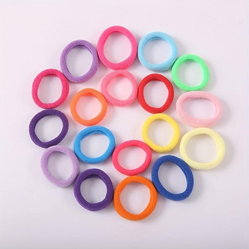 50 Pcs Ponytail Hair Ties High Elasticity Hair Accessory for Kids