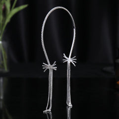 Rhinestone Tassel Headband with Long Tassel for Women