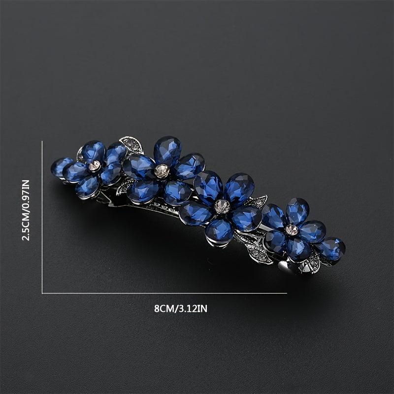 Rhinestone Hair Clips Barrette Floral Hair Accessories
