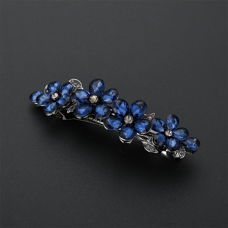 Rhinestone Hair Clips Barrette Floral Hair Accessories