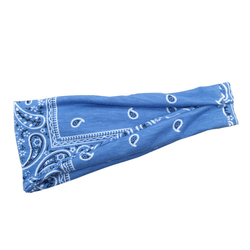 Boho Print Headband Elastic Hair Wrap Non Slip Sweat Band Yoga Running