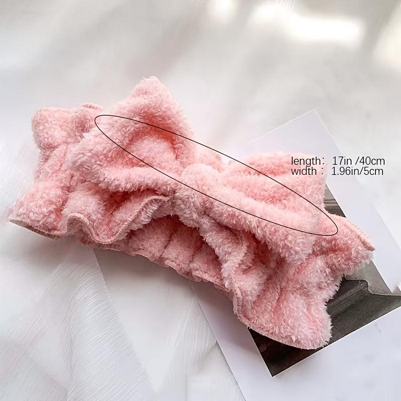 Coral Fleece Headband for Spa Facial