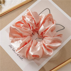 French Silk Hair Scrunchies for Women Girls - Curly Fine Thick Thin Hair