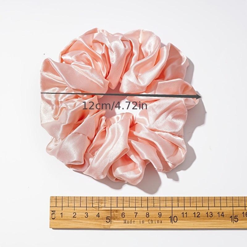 French Silk Hair Scrunchies for Women Girls - Curly Fine Thick Thin Hair