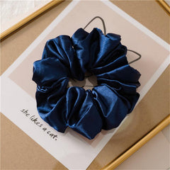 French Silk Hair Scrunchies for Women Girls - Curly Fine Thick Thin Hair