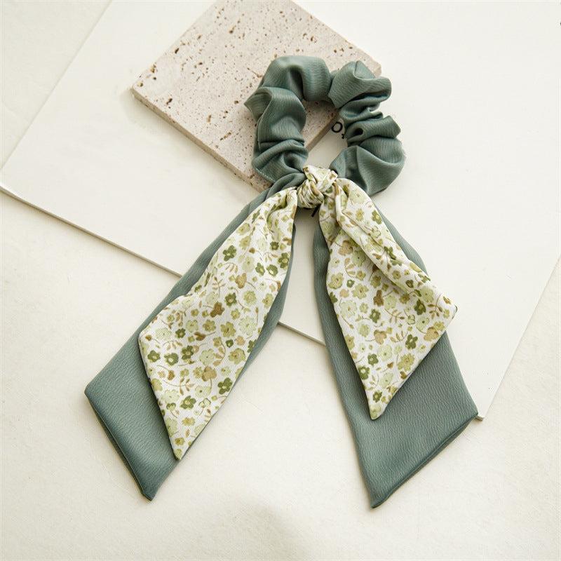 Boho Floral Scarf Scrunchies Hair Tie
