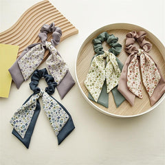 Boho Floral Scarf Scrunchies Hair Tie