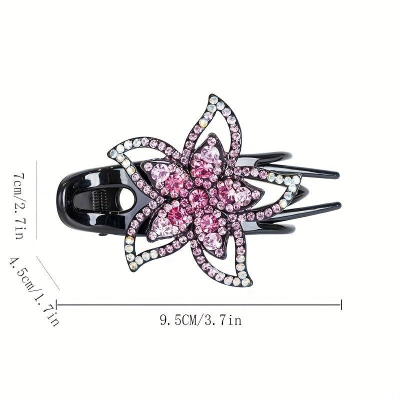 Rhinestone Flower Duck Billed Clips Hair Accessories