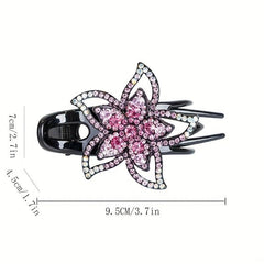 Rhinestone Flower Duck Billed Clips Hair Accessories