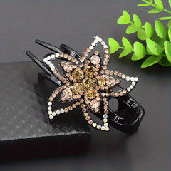 Rhinestone Flower Duck Billed Clips Hair Accessories