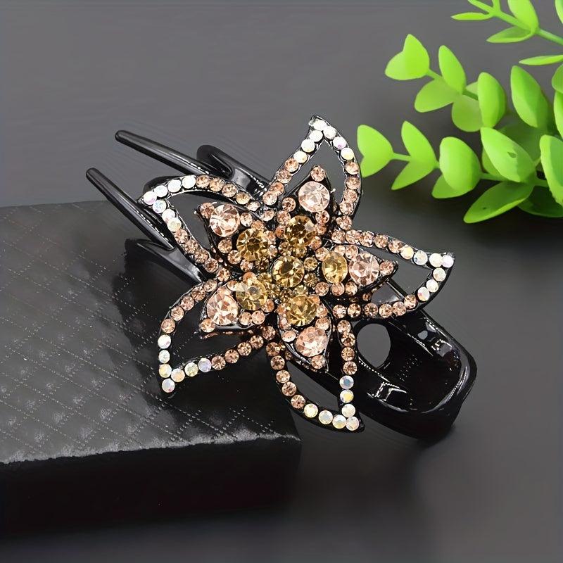 Rhinestone Flower Duck Billed Clips Hair Accessories