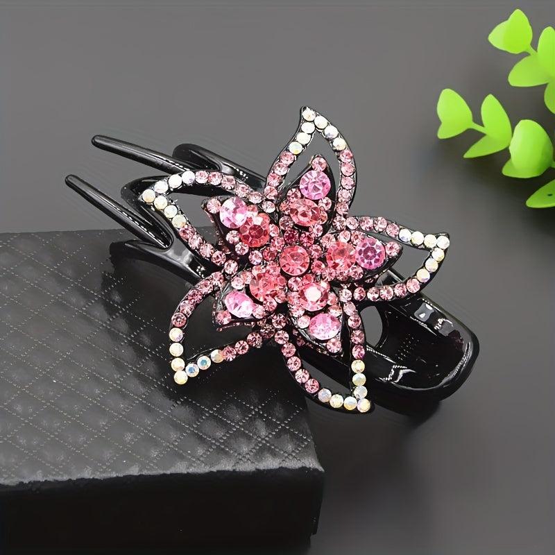 Rhinestone Flower Duck Billed Clips Hair Accessories