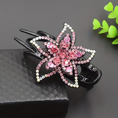 Rhinestone Flower Duck Billed Clips Hair Accessories