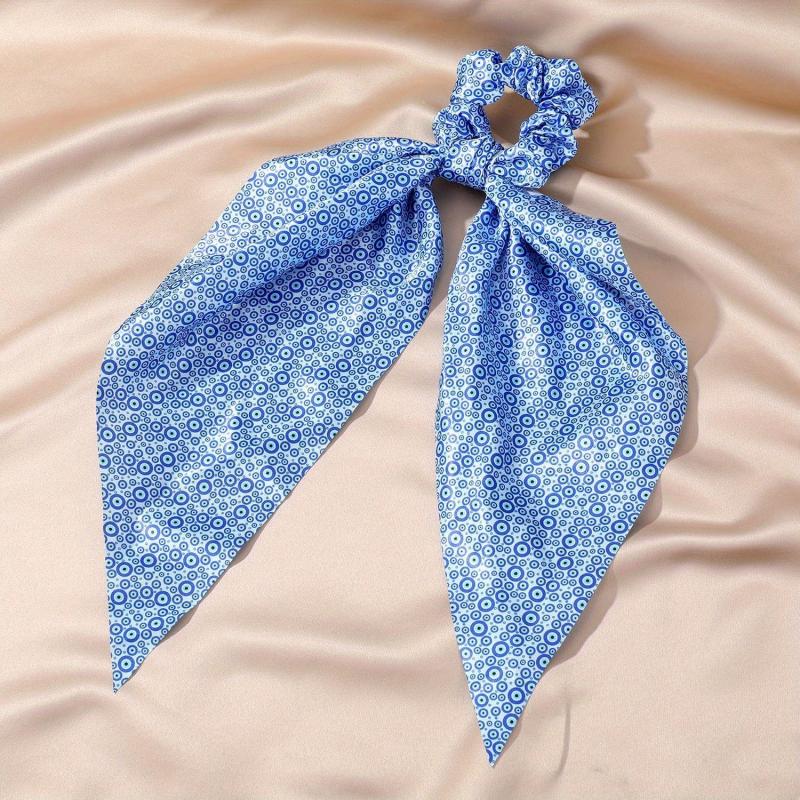 Devil's Eyes Print Hair Tie Elastic Scrunchie Ponytail Holder