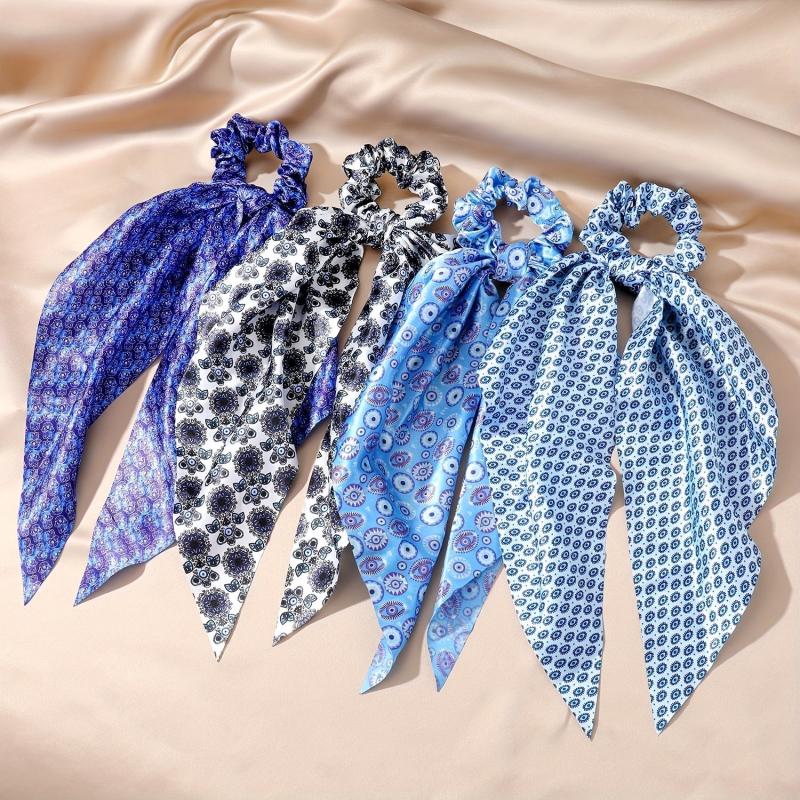 Devil's Eyes Print Hair Tie Elastic Scrunchie Ponytail Holder