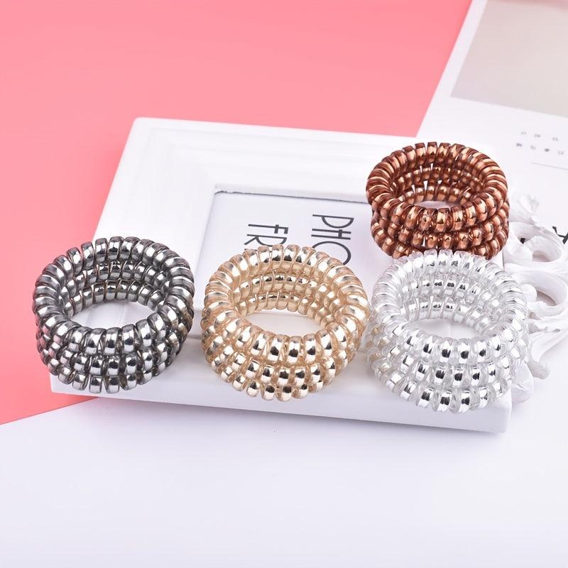 Coil Wire Hair Tie Elastic Hair Ring Ponytail Holder