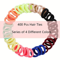 400pcs Children's Hair Tie Hair Ring High Elasticity Hair Rope