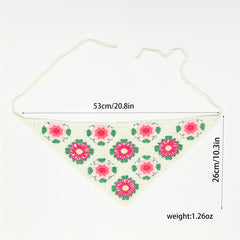 Sweet Flower Crochet Triangle Scarf Headband Hair Accessories