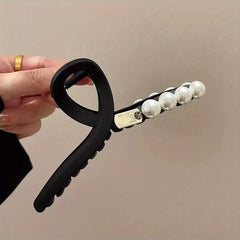 Faux Pearl Hair Claw Nonslip Ponytail Holder for Women