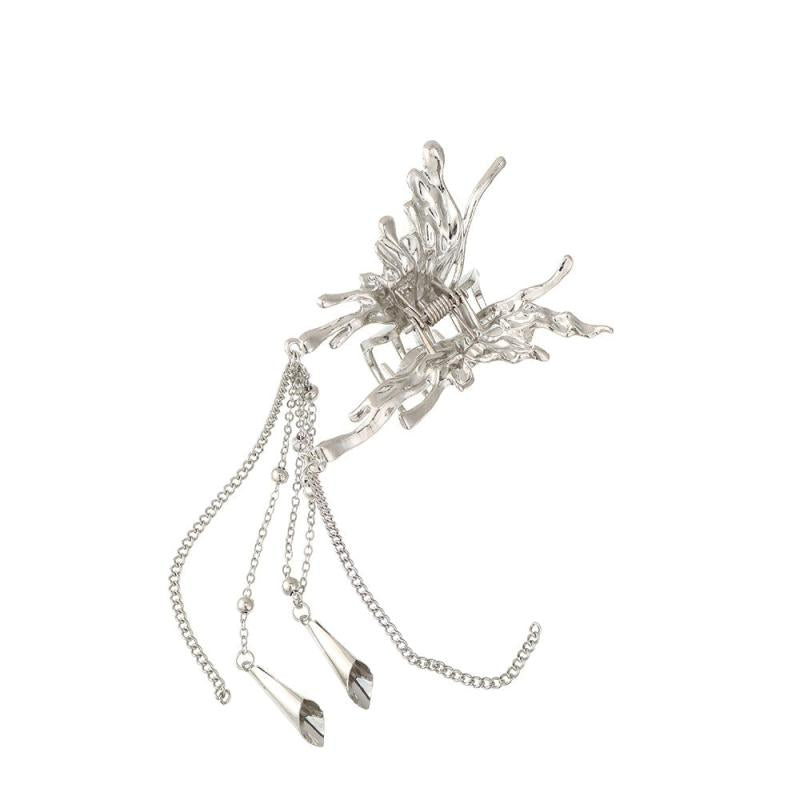 Ladies Butterfly Tassel Hair Clip Metal Small Hair Clip Banquet