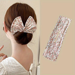 Minimalist Bow Charm Hair Bun Maker Solid Hair Band Magic Styling Accessory