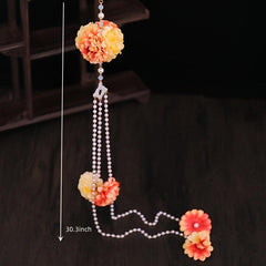 Chinese Style Waist Accessories Hanfu Pearl Tassel Silk Flower