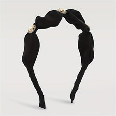 Faux Pearl Satin Hair Band Female Headband Hair Accessories