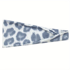Leopard Pattern Wide Sweat Wicking Headband for Women
