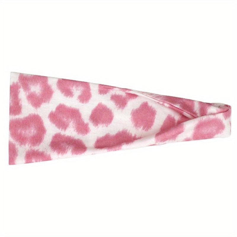 Leopard Pattern Wide Sweat Wicking Headband for Women