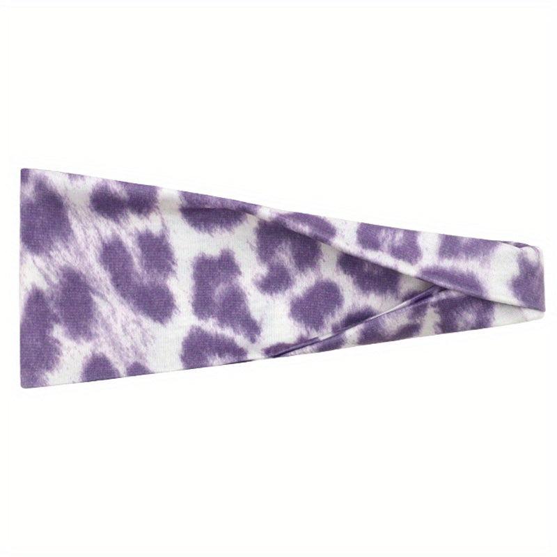 Leopard Pattern Wide Sweat Wicking Headband for Women
