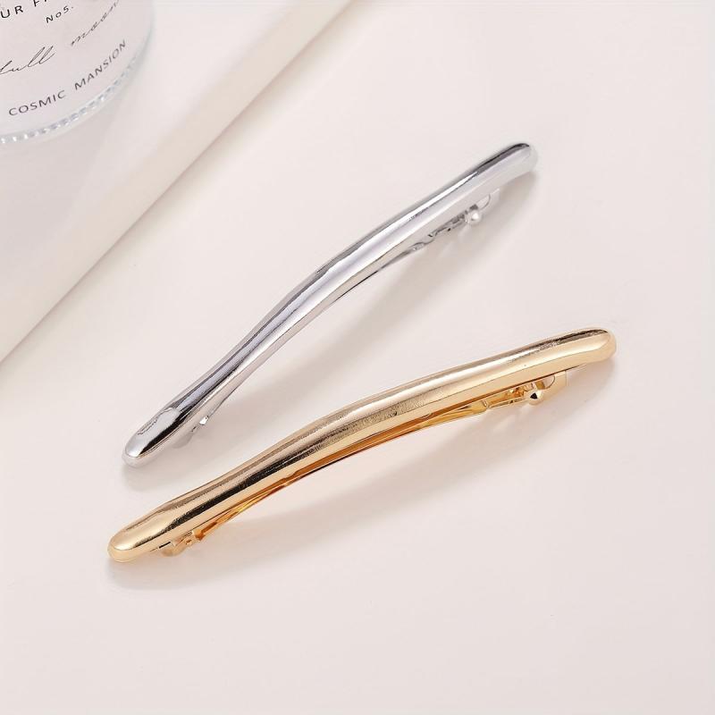 Sleek Metal Hair Clip Solid Duck Billed Clip Hair Accessories