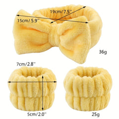 Coral Fleece Soft Headband Wristband For Washing Face Towel