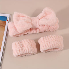 Coral Fleece Soft Headband Wristband For Washing Face Towel