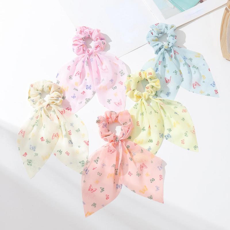 Butterfly Hair Scarf Scrunchie Soft Scrunchie for Women Girls